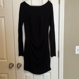 Express Black Long-Sleeve Sweater Dress
